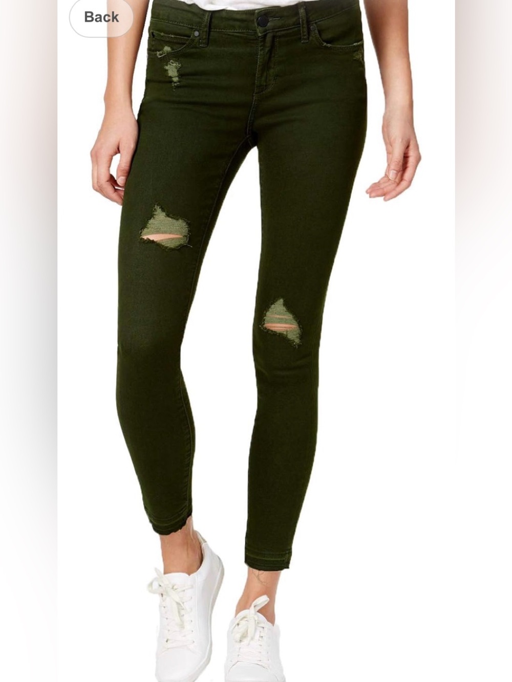 Women’s Articles of Society Murry Green Distressed Skinny Jeans. Sz. 31.